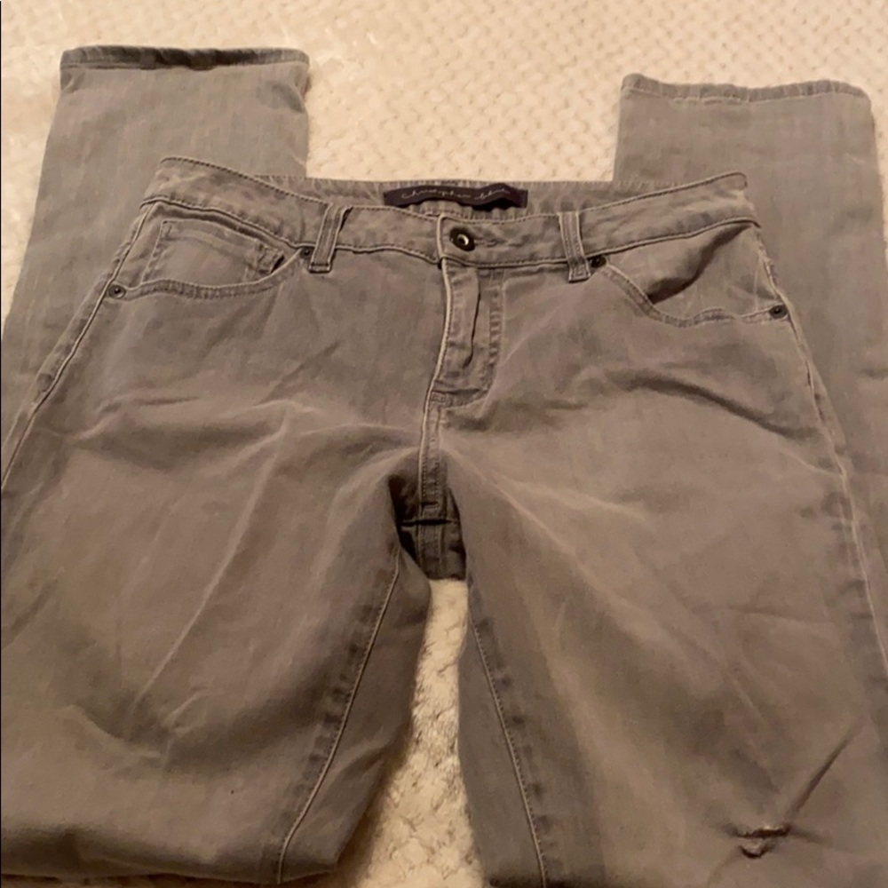 Christopher Blue Distressed Jeans Size 8